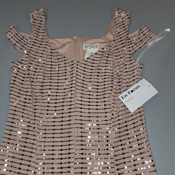 Enfocus Studio Blush Sequin Dress (6c14) - Picture 3 of 6